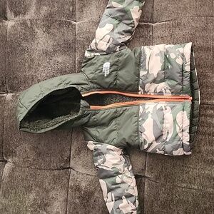 The North Face Kids Camo Jacket - Green and Orange